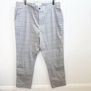 Nominee Gray Plaid Elastic Waist Men’s Pants Size 36